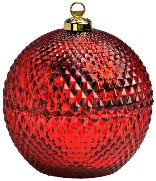 Interdesign24 Dose Dose in Weihnachtskugel Optik aus Glas