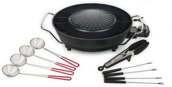 Tristar Elektro-Fondue & Grill Set, Hotpot PZ-9131, 1800 W, Raclette, Ø 36cm Bild 2