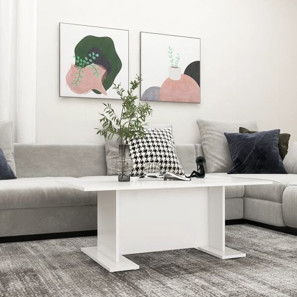 vidaXL Couchtisch Weiß 103,5x60x40 cm Holzwerkstoff 806840