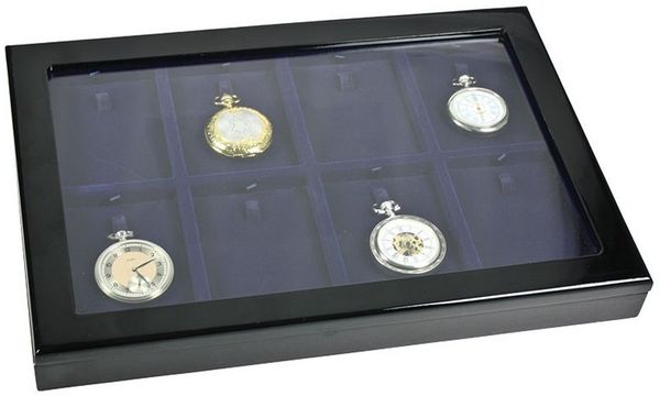 Safe-Album Uhrenbox SAFE 5907 Elegante Holzvitrine – Hochglanz-Klavierlack für 8 Uhren