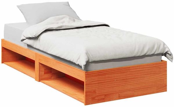 vidaXL Tagesbett ohne Matratze Wachsbraun 90x190 cm Massivholz Kiefer 859249