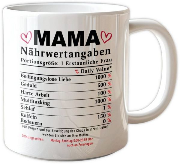 Giftandprint Tasse für Mutter- Mama Tasse als Geschenk zum Muttertag Weihnachtsgeschenke, Muttertagsgeschenk, Geschenke, Spülmaschinenfest, Mit Geschenkbox