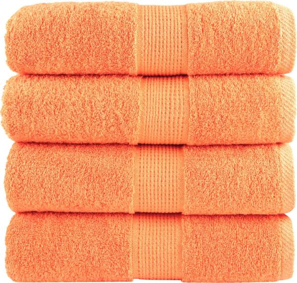 vidaXL Premium-Seiftücher SOLUND 4 Stk. Orange 30x30 cm 600 g/m² 137372