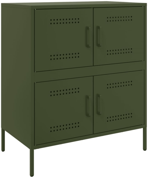 vidaXL Sideboard Olivgrün 68x39x79 cm Stahl 842956