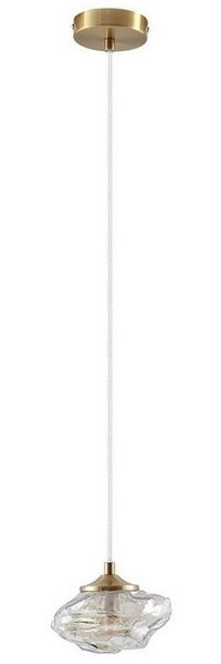 Lindby Hängeleuchte Piatra, Glas Creme IP20, 1 x 8 W LED