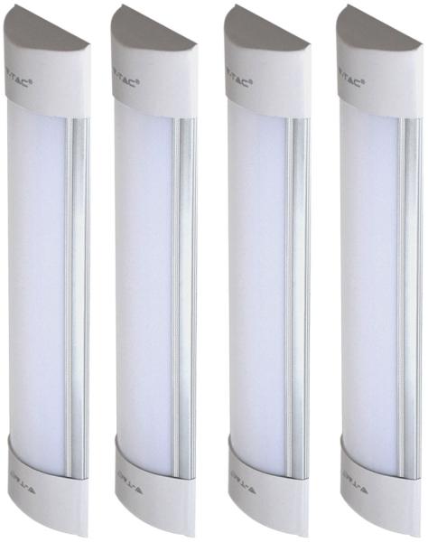 4er LED Decken- und Wandleuchte, neutralweiß, L 30cm