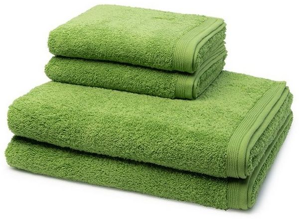 Möve Superwuschel 4 tlg. Frottier-Set - 2 X Handtuch (50 X 100cm), 2 X Duschtuch (80 X 150cm) - 520 g/m2 - Peridot