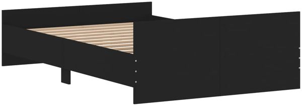 vidaXL Bettgestell mit Kopf- und Fußteil Schwarz 120x200 cm 3203741 Bild 7