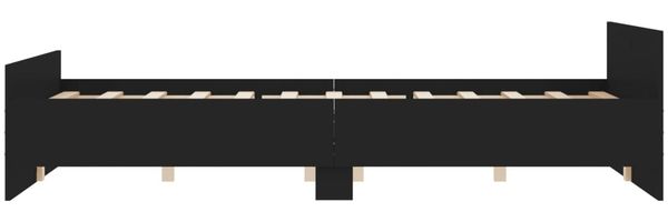 vidaXL Bettgestell mit Kopf- und Fußteil Schwarz 120x200 cm 3203741 Bild 5