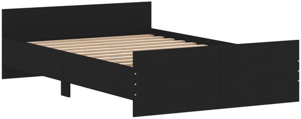 vidaXL Bettgestell mit Kopf- und Fußteil Schwarz 120x200 cm 3203741 Bild 4