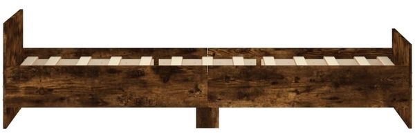 vidaXL Bettgestell ohne Matratze Räuchereiche 100x200 cm Holzwerkstoff 835936 Bild 5