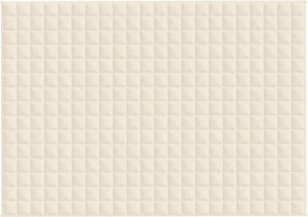 vidaXL Gewichtsdecke Stoff, 1 x Gewichtsdecke, Hellcreme, 155x220 cm, Stoff, 7 kg Bild 3