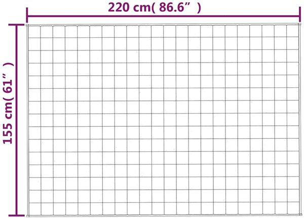 vidaXL Gewichtsdecke Stoff, 1 x Gewichtsdecke, Hellcreme, 155x220 cm, Stoff, 7 kg Bild 7