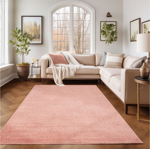 SIMPEX24 Teppich Unicolor - Einfarbig, Läufer, Höhe: 11 mm, Einfarbig Kurzflor Teppich Wohnzimmer Verschiedene Farben und Größen