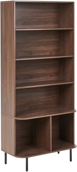 Bücherregal mit 5 Ebenen BRADLEY 180 cm Dunkelbraun