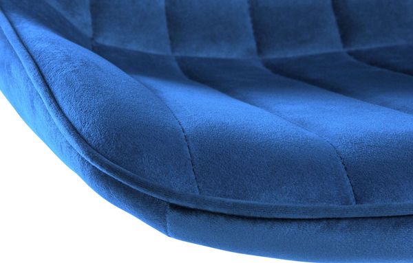 CLP Barhocker Toni Samt höhenverstellbar und drehbar,blau chrom Bild 6