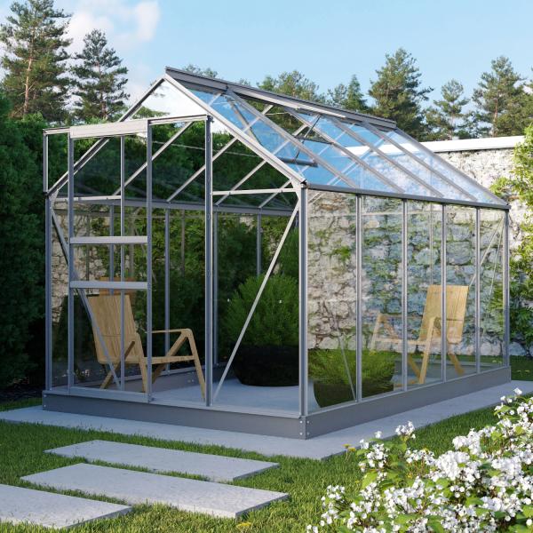 Vitavia Gewächshaus Planet/Venus 6200 195x321 3mm ESG eloxiert + Fundamentsrahmen