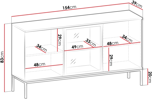 Kommode Sento K154 (Farbe: Cashmere) Bild 5