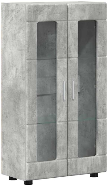 vidaXL Sideboard mit Regal Beton Grau 55,5 x 29 x 103 cm Holzwerkstoff 880254