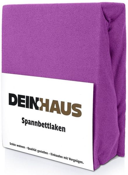 DH DEIN. HAUS Spannbettlaken Frottee Bettlaken mit Gummizug aus natürlicher Baumwolle, Gummizug: mit Gummizug, Baumwolle, atmugsaktiv, hautfreundlich, pflegeleichter Stoff