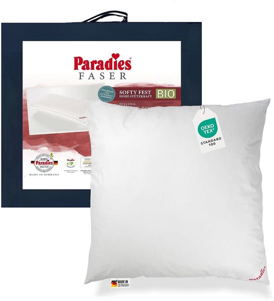 Paradies Kopfkissen Softy Bio fest 80x80 hohes Bauschvolumen Außensteg