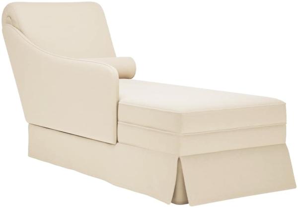 vidaXL Chaiselongue mit Nackenrolle und Rechter Armlehne Leinen 4009790