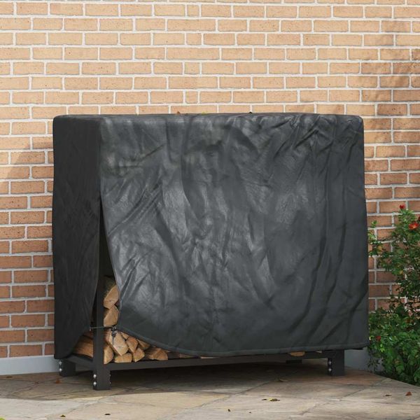 vidaXL Abdeckung für Kaminholzregal Uni Schwarz 210D Oxford Stoff 4105897
