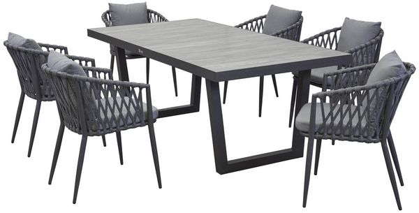 LC Garden Garten-Essgruppe Unicamo Sunrepo Dining Set III 7tlg, (6-tlg)