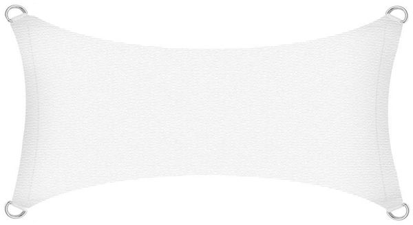 Extexo Sonnensegel, Rechteck, HDPE, Weiß, 2x4 m