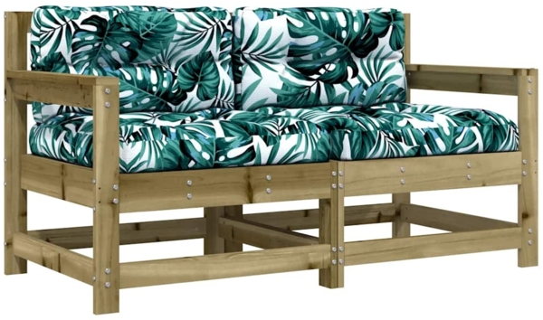 vidaXL Gartenstühle mit Kissen 2 Stk. Kiefernholz Imprägniert 825596