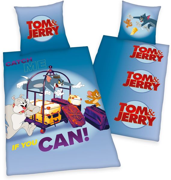 Herding Bettwäsche Tom and Jerry 80 x 80 und 135 x 200 cm