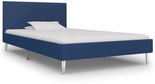vidaXL Bettgestell Blau Stoff 90×200 cm 280951