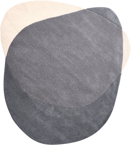 Teppich MYSURU Grau 160 x 160 cm Wolle