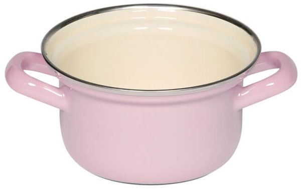 Riess Kasserolle mit Chromrand, Rosa, 12,0 cm
