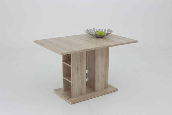 Esstisch Säulentisch CARTER 120-160x80 cm San Remo hell