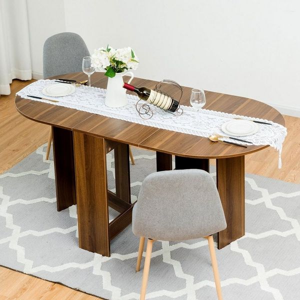 COSTWAY Esstisch Klapptisch, ausziehbar Breite 45-163 x 80 x 75cm, Holz