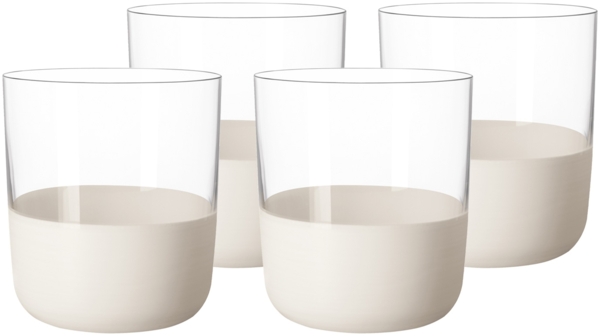 Villeroy & Boch Manufacture Rock Blanc Whiskybecher 250 ml 4er Set