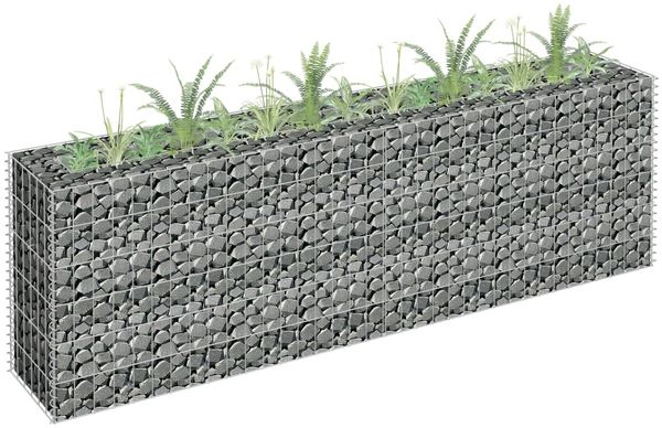 vidaXL Gabionen-Hochbeet Verzinkter Stahl 180×30×60 cm 145634