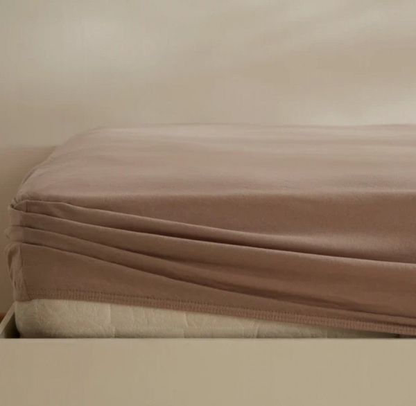 Karaca Bett-Set Karaca Home Jersey Spannbettlaken Bettlaken 140x200+30 cm, Beige
