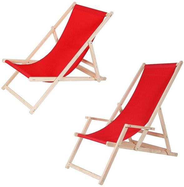 Feel2Home Gartenliege Gartenstuhl Strandliege Liegestuhl Gartenliege Sonnenliege ver. Farben, Stück, Inkl. Sicherung gegen ungewolltes Zusammenklappen