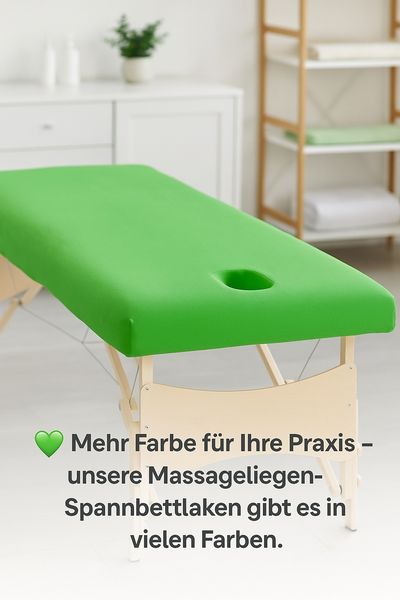 Massageliege Frottee Spannbettlaken mit Nasenschlitz Marke70-80 cm x 190-200 cm Apfelgrün