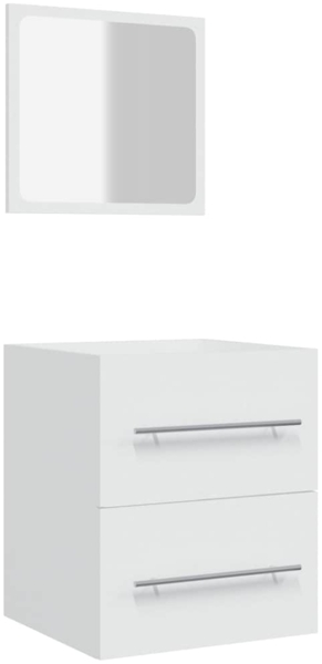 vidaXL Badschrank mit Spiegel Weiß 41x38,5x48 cm 804818