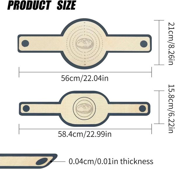 FELIXLEO Backmatte Silikon-Backmatte für Dutch Oven mit langen Griffen, (2-tlg)