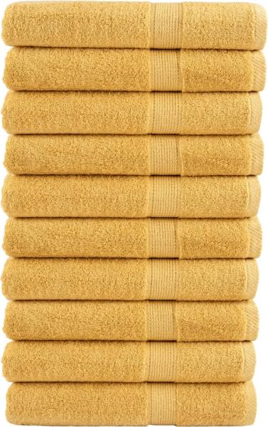 vidaXL Premium-Saunatücher SOLUND 10 Stk Gold 80x200 cm 600 g/m² 137292