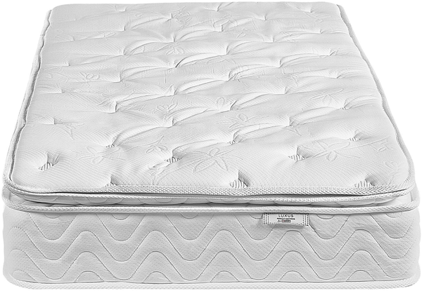 Memory Foam Matratze mit Taschenfederkern Creme 90x200 cm Abnehmbarer Bezug Komfortabel Medium Härtegrad Bild 5