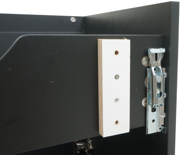 Waschbeckenunterschrank HWC-L86, Badezimmer Waschtisch Unterschrank, FSC® Melamin 2 Türen 48x59x46cm ~ schwarz Bild 7