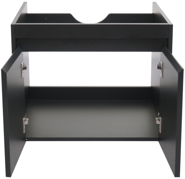 Waschbeckenunterschrank HWC-L86, Badezimmer Waschtisch Unterschrank, FSC® Melamin 2 Türen 48x59x46cm ~ schwarz Bild 6