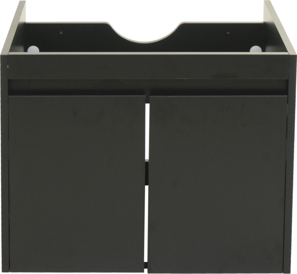 Waschbeckenunterschrank HWC-L86, Badezimmer Waschtisch Unterschrank, FSC® Melamin 2 Türen 48x59x46cm ~ schwarz Bild 5