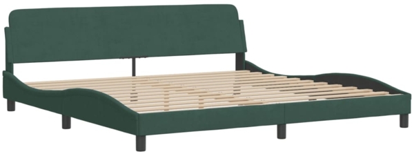 vidaXL Bett mit Matratze "Dover" Dunkelgrün 200x200 cm Samt 3208474 Bild 3