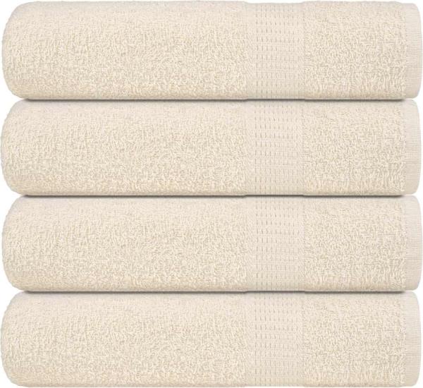 vidaXL Badetücher 4 Stk. Creme 100x150 cm 360 g/m² 100% Baumwolle 137005